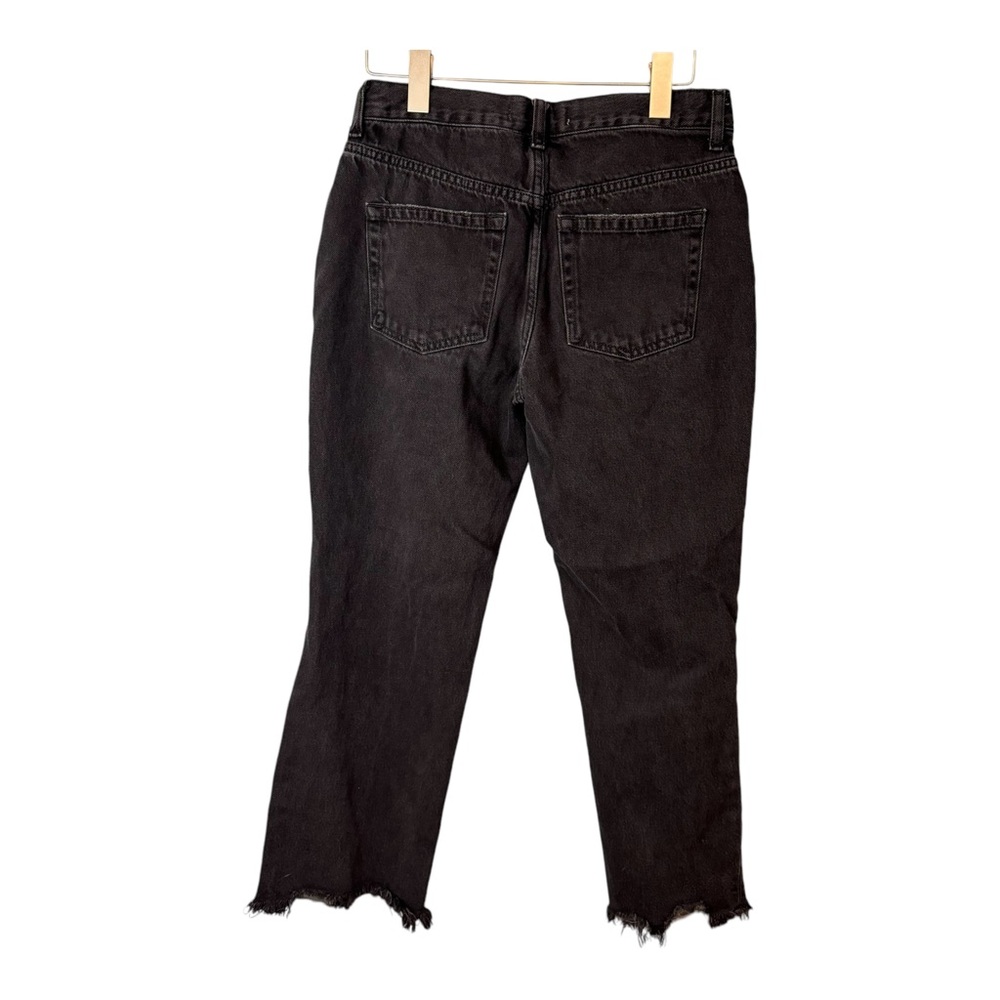 Free People We the Free Distressed Black Maggie Jeans. Button Fly. Size 27 - Picture 9 of 15